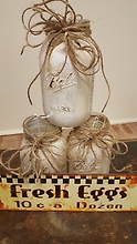 Antiqued mason jars